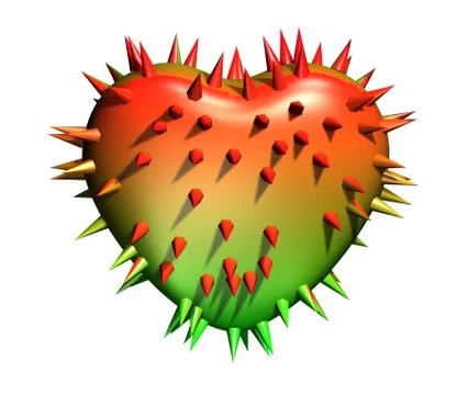 Prickly heart. Stock Illustration
