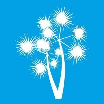 Prickly palm icon white Stock Illustration