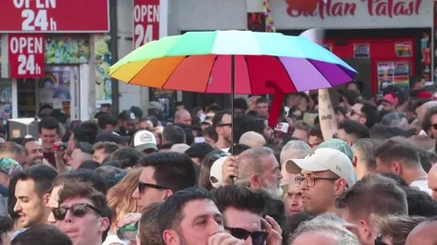 Pride 2026 kicks off in Madrid with a cinema proclamation that reclaims memory,  Stock Footage 338035326