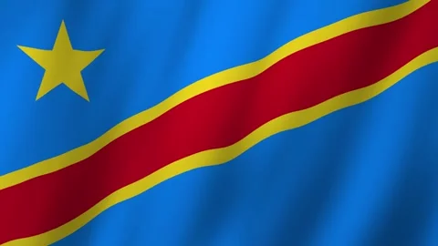 Pride and Heritage The DR Congo Flag Waving in the Wind Stock Footage 277443283