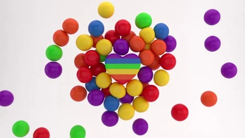 Pride balls animation Stock Footage