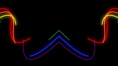Pride beams mirror effect celebration Stock Footage 340040778
