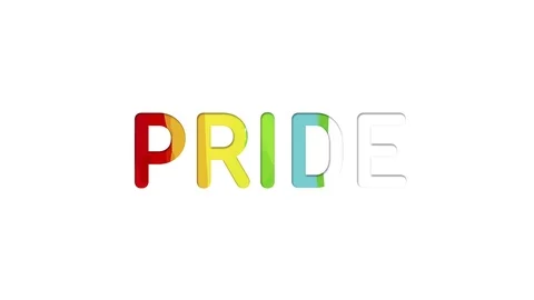 Pride Colour Rainbow Typeface Intended To Celebrate Diversity. Stock Footage 109482878