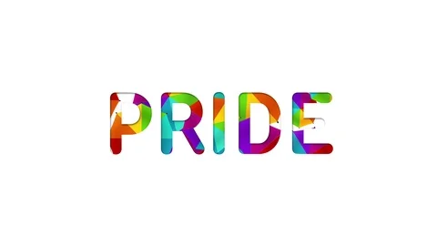 Pride Colour Rainbow Typeface Intended To Celebrate Diversity. Stock Footage 109482892