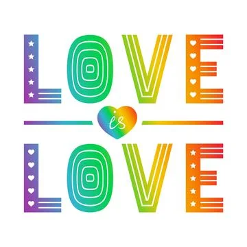 Pride day phrase in rainbow colors. Stock Illustration