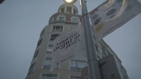 Pride Day Sign in Madrid Stock Footage 245309704