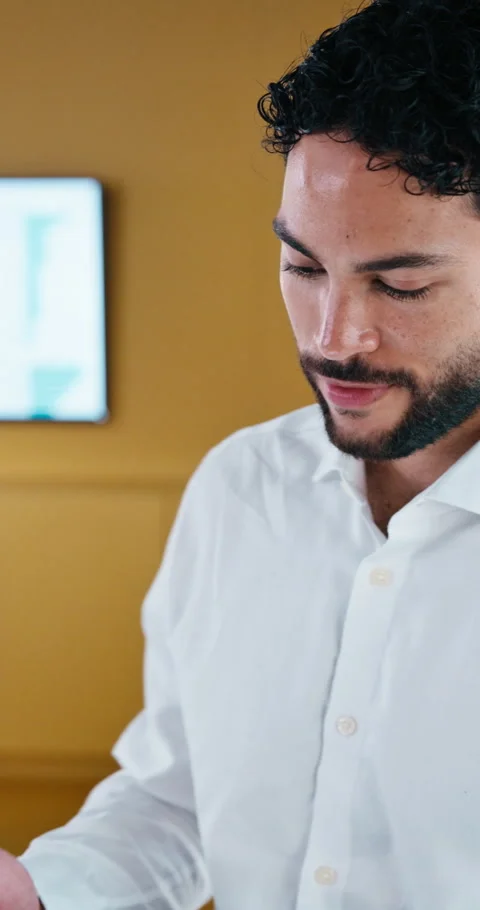 Pride, face or man in office with smile, wealth advisor or ambition as Stock Footage 338007963