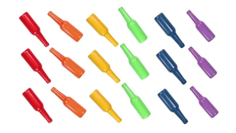 Pride Flag Beer - Soda Bottles / Rainbow Flag Stop Motion Animation Stock Footage 160663280