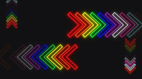 Pride flag colored loop arrow storke trail or transistion background. Colorfu Stock Illustration