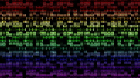 Pride Flag Digital Equalizer Background 動画素材 242667618