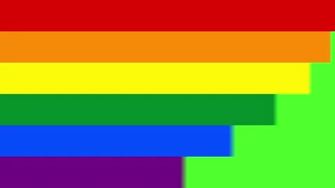 Pride Flag Green Screen Animation Transition Stock Footage
