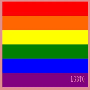 The pride flag made with the colors of the rainbow Stock Illustration