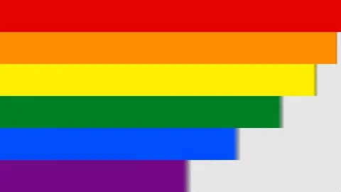 Pride Flag Matte Animation Transition Stock Footage 139070812