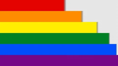 Pride Flag Matte Animation Transition Stock Footage 139070817