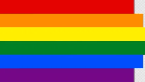 Pride Flag Matte Animation Transition Stock Footage 139070819