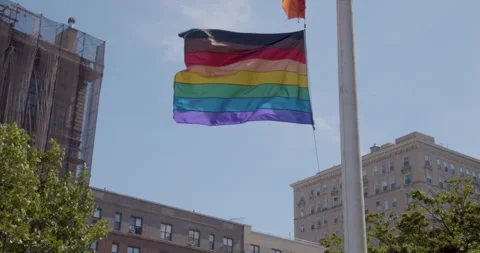 Pride flag slow motion in the wind Stock Footage 132926098