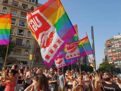 Pride Flag Spain Stock Photos