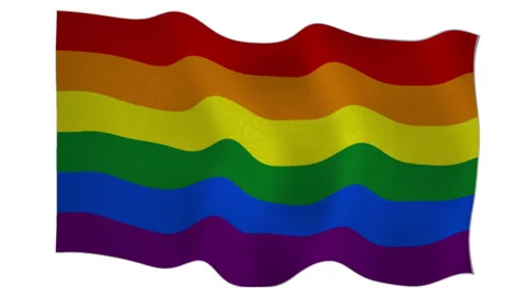 Pride flag waving in the wind Stock Footage 134184878
