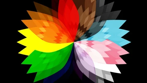 Pride Flagging Strobe Feather Movement VJ Loop Video stock 106307601