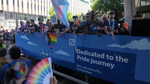 Pride float, Birmingham blaze and Eden Bar Stock Footage 335830405