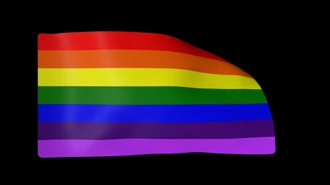 Pride Full Flag plus alpha channel Video stock 87263804