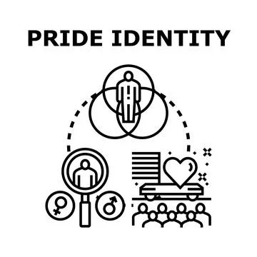 Pride identity concept with diverse human rights Stock Illustration