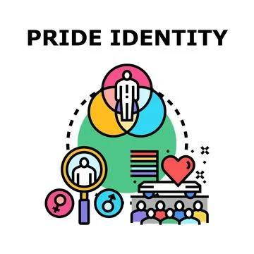 Pride identity concept with diverse human rights Stock Illustration