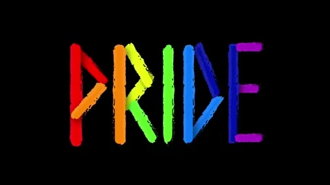 Pride Lettering over Black plus alpha Stock Footage 281724202