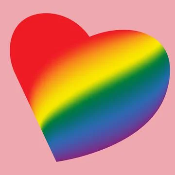 Pride LGBT heart vector icon , Lesbian gay bisexual transgender concept Stock Illustration