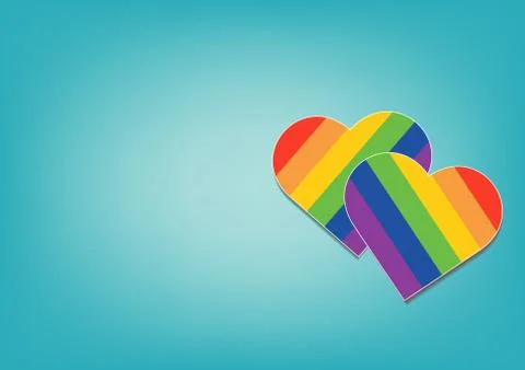 Pride LGBT Rainbow Colorful Shape of Heart Love Abstract Vector Background Illustrazione stock