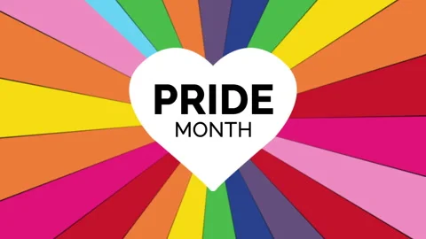 Pride Love and LGBT color flag stripes animated background Stock Footage 255122353