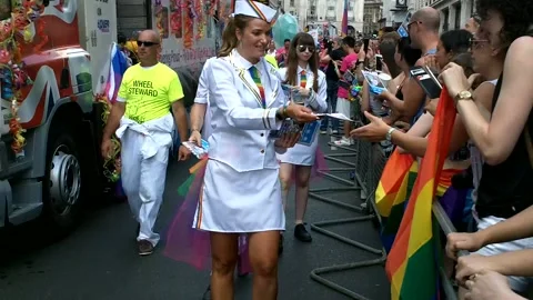 Pride  March London. Vídeo Stock 153834481