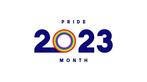 Pride Month 2023 logo template Stock Illustration