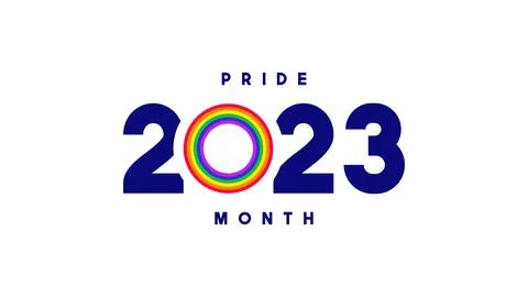 Pride Month 2023 logo template Stock Illustration