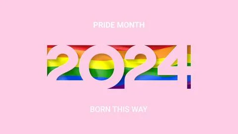Pride Month 2024 banner Stock Illustration