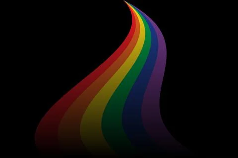 Pride Month background, abstract black background with flair of pride color.. Stock Illustration