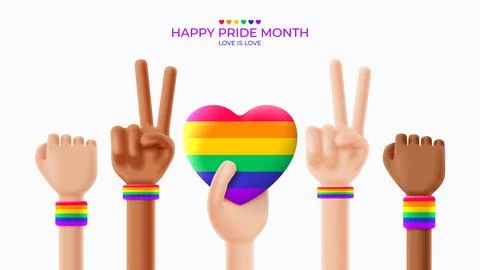 Pride month banner concept 스톡 일러스트