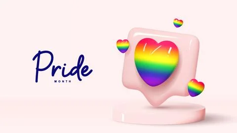 Pride Month banner concept Stock Illustration