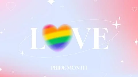 Pride Month banner concept Stock Illustration