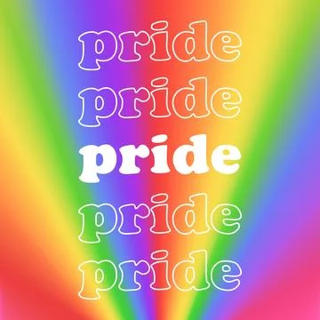 Pride month colourful blurred background. LGBTQ banner in rainbow colors wi.. Stock Illustration