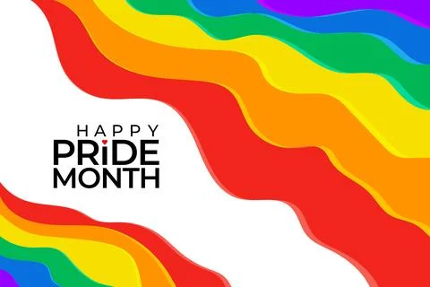 Pride Month Flag waves colors, Gay community, pride month, rainbow colors t.. 스톡 일러스트