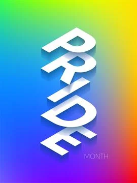 Pride Month Gradient Poster Stock Illustration