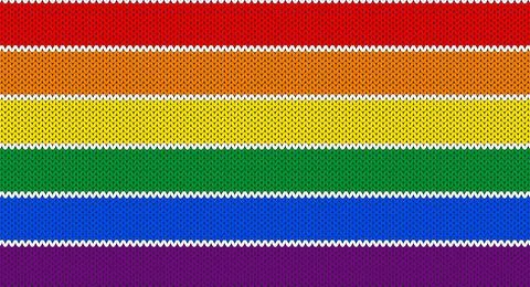 Pride month knitted patter, Rainbow color knitted, Festive Sweater Design. .. Stock Illustration