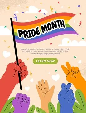 Pride month poster vector Stockillustratie