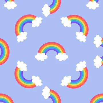Pride Month seamless pattern.  Symbol of the LGBT community and Rainbow ele.. Illustrazione stock