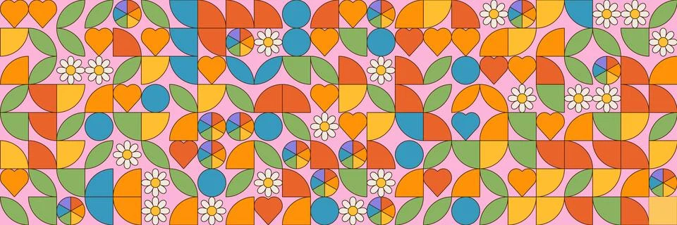 Pride month seamless pattern template. LGBTQ community background style with Illustrazione stock