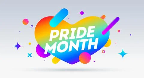 Pride Month, speech bubble. Banner, poster 스톡 일러스트