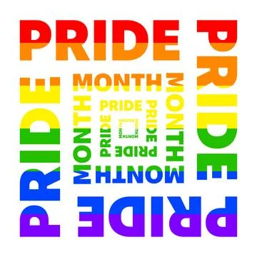 Pride Month Typography Poster Stockillustratie