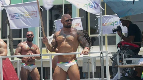 Pride parade float Stock Footage 111400238