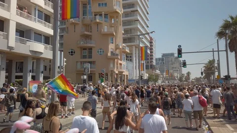 Pride parade HyperLapse Stock Footage 116758346